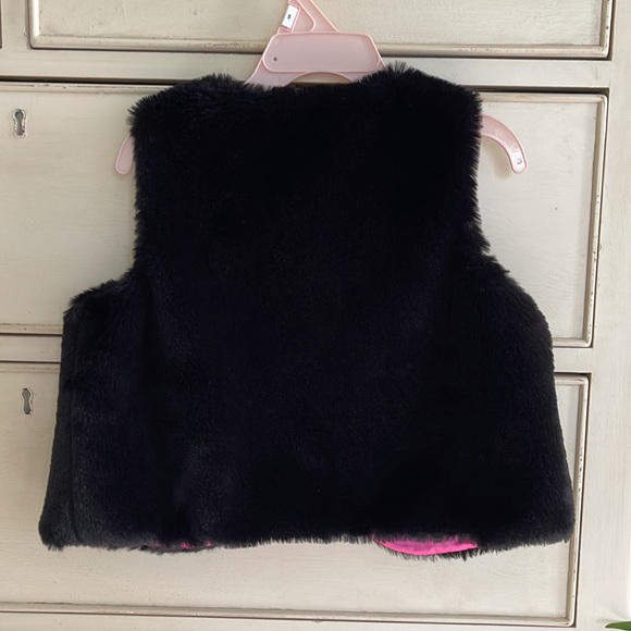 Lilly Pulitzer Winston Black Fur Vest S (4-5) - Picture 2 of 6